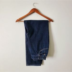 L.L. Bean | Vtg High Waisted Tapered Straight Leg Dark Wash Denim Jeans